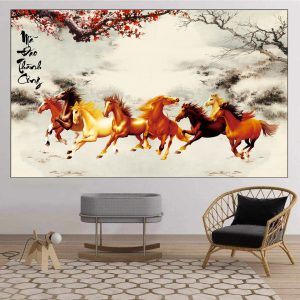 Tranh Mã Đáo Thành Công Treo Phòng Khách MD26