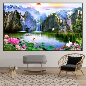 Tranh Sơn Thủy Hữu Tình Treo Phòng Khách ST16