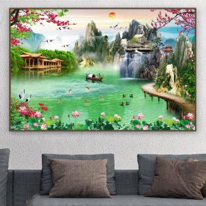 Tranh Sơn Thủy Hữu Tình Treo Phòng Khách ST15