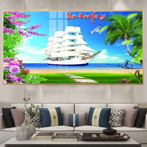 Tranh Thuận Buồm Xuôi Gió treo phòng khách TB26
