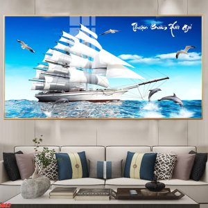 Tranh  Thuận Buồm Xuôi Gió treo phòng khách TB27