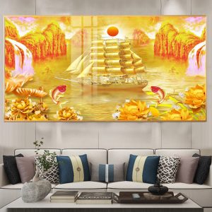 Tranh  Thuận Buồm Xuôi Gió treo phòng khách TB28