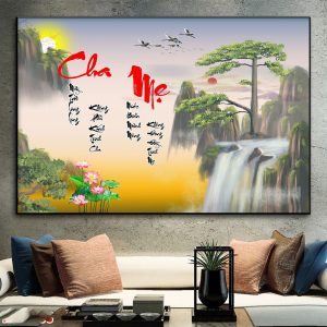 Tranh Chữ Thư Pháp Cha Mẹ Tranh Tráng Gương TP02