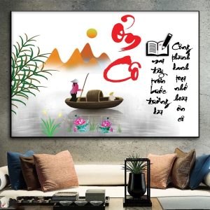 Tranh  Chữ Thư Pháp Thầy Cô Tranh Tráng Gương TP04