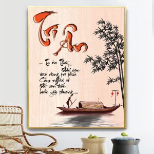 Tranh  Chữ Thư Pháp Thầy Cô Tranh Tráng Gương TP11