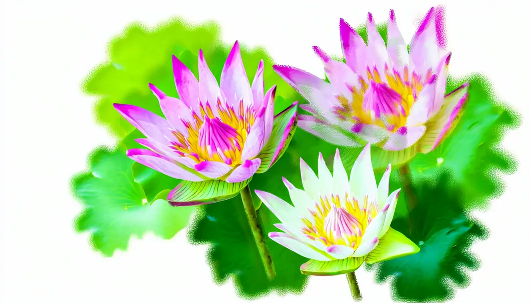 Bức tranh hoa sen biểu trưng cho sự thanh tao và thuần khiết.